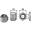 Selbstsichernde Mutter M12x1,75x12