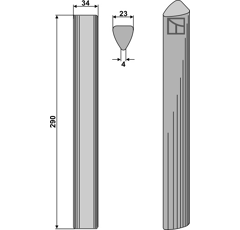 Dent pour herse rotative CARRARO 103479 adaptable 