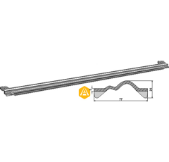 Barre pour épandeur KEMPER 22790 adaptable