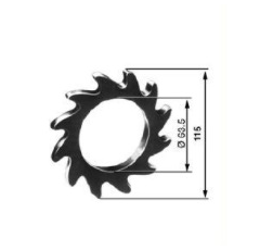 Couronne dentée lourde Ø 63,5 mm adaptable