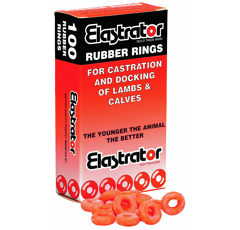 Boite de 100 anneaux de gomme antiseptique Elastrator HEINIGER