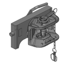 Zugmaul manuell,W= 310 S38, Ø 38 mm Bolzen, CHS,  Schwarz   