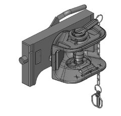 Zugmaul manuell,W= 310 S38, Ø 38 mm Bolzen, CHS,  Schwarz   