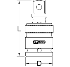 Cardan à chocs 1/2"- 67mm KS TOOLS