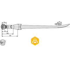 Dent cuillère pour chargeur FROST 17035 adaptable - Blacksteel©