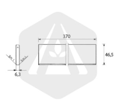 Palette 370 x 46 x 6,3 mm pour MEC 6500 adaptable