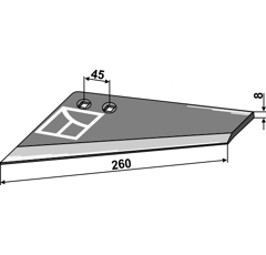 Aileron gauche pour RABE 6342.12.11 adaptable - BlackSteel©