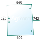 Vitre latérale pour machine agricole SAME 0.9234.214.010 adaptable