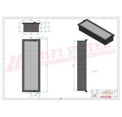 Filtro de aire HIFI FILTER SC70116 Adaptable