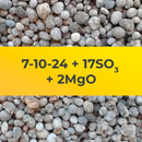 7-10-24 + 17SO3 + 2MgO - Fertilizante Granulado