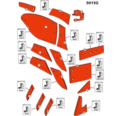 Versoir gauche pour charrue NIEMEYER 200053 adaptable - BlackSteel©