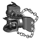 Zugmaul automatisch,absteckbar, quer, Ø 38 mm Bolzen,MB-Unimog 1000 Schwarz     