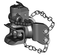 Zugmaul automatisch,absteckbar, quer, Ø 38 mm Bolzen,MB-Unimog 1000 Schwarz     