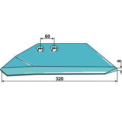 Flügelschar - links 101RAB05L Rabe Nachbau