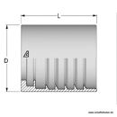 Presshülse DN31, ArmaturALFABIOTECH L:61x99mm Alfagomma
