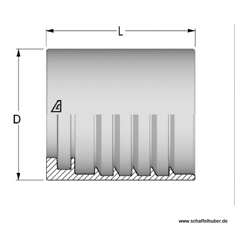 Presshülse DN31, ArmaturALFABIOTECH L:61x99mm Alfagomma