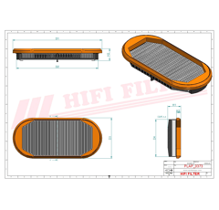 Filtre à air sécurité adaptable HIFI FILTER SA17481