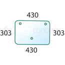 Vitre arrière pour machine agricole CASE IH 3224611R1 adaptable