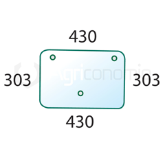 Vitre arrière pour machine agricole CASE IH 3224611R1 adaptable