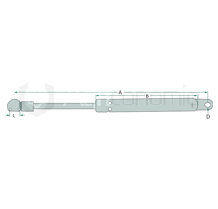 Vérin à gaz STABILUS pour machine agricole FORD 5166403 adaptable