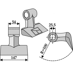 Hammerschlegel für Mulcher FALC 420682 – Nachbau  