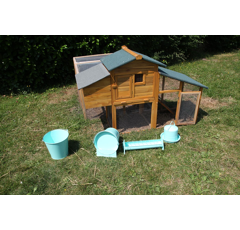 Abreuvoir poule / volailles métal en tôle émaillé 3 L - 4 poules CHICK'A