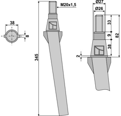 Kreiseleggenzinken Forigo - Roteritalia 345mm Nachbau