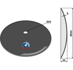 Disco liso ?566x6 para cover crop GREAT PLAINS 820-445C adaptable - Blacksteel©