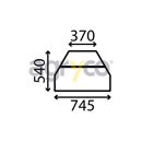 Vitre de toit plate - teintée pour téléscopique JCB 827/20428 adaptable