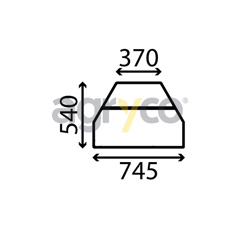 Vitre de toit plate - teintée pour téléscopique JCB 827/20428 adaptable