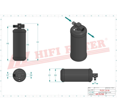 Filtre deshydrateur climatisation adaptable HIFI FILTER DYH90044
