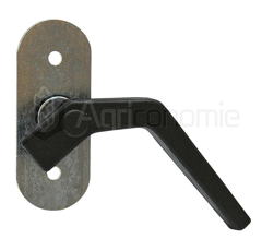 Poignée de vitre gauche 60 mm avec plaque de fixation adaptable