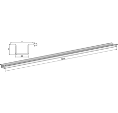 Rail guide chaîne pour épandeur KRONE 015 667 0 adaptable