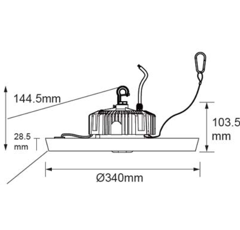 Luminaire suspendu LED 100W - 13000 lm | SELECTION