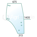 Vitre de porte Dr. pour machine agricole FENDT 117810030020 adaptable