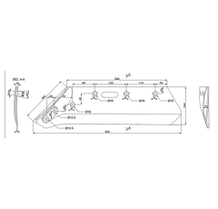 Wechselspitzenschar L für Pflug KVERNELAND 16 KK073005 Nachbau