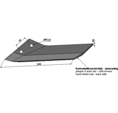 Flügelschar links  Lemken 3374533 – KF44P – 340 x 10 mm  