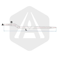 Dent de fourche décalée c/coudée profil H adaptable
