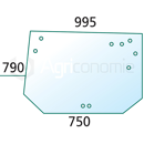Vitre arrière pour machine agricole FENDT H149810050020 adaptable