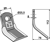 Fléau 112 x 60 x 8 mm pour broyeur VOGEL & NOOT 9300000029 adaptable