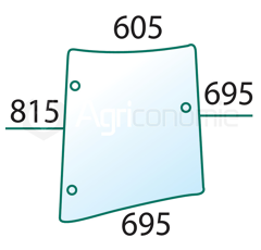 Seitenscheibe rechts/links - Landmaschine MASSEY FERGUSON 4272764M1 - Nachbau