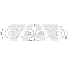 Chaîne de gyrobroyeur pas 60 adaptable (vendu au mètre)