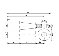 Anneau d'attelage plat 8 T adaptable