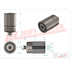 Filtre à gasoil adaptable HIFI FILTER SN70106