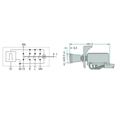 Commutateur de feux de détresse de tracteur adaptable