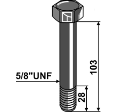 Boulon 5/8''UNF pour broyeur BOMFORD adaptable - Blacksteel©
