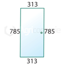 Vitre de porte pour machine agricole CASE IH 1284790C1 adaptable
