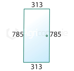 Vitre de porte pour machine agricole CASE IH 1284790C1 adaptable