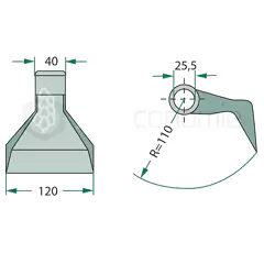 Marteau pour broyeur QUIVOGNE CTX25110 adaptable 