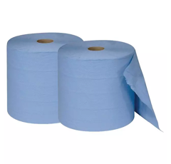 Lot de 2 bobines ouate bleu 3 plis 26 x 35 m 540 F